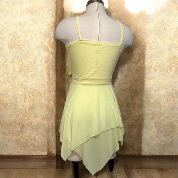 Vintage 1970s 70s Yellow Tunic Top Floral Flower Handkerchief Blouse XS - Picture 3 of 7